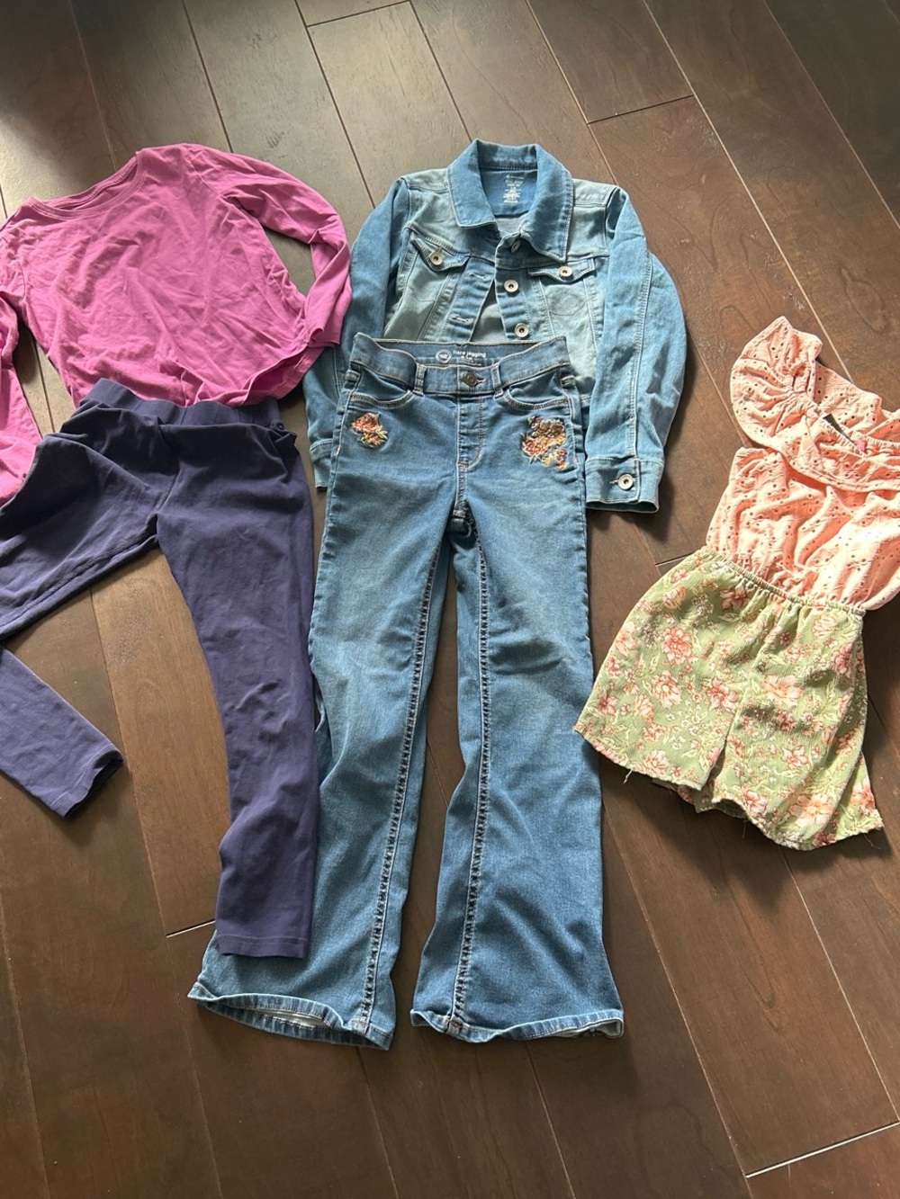 Girls BUNDLE with Denim Flare Jeans with Embroidered Detail